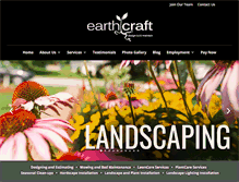 Tablet Screenshot of earthcraftlandscaping.com